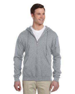 Jerzees Lightweight Full-Zip Hooded Sweatshirt 993 | Athletic Heather - Front