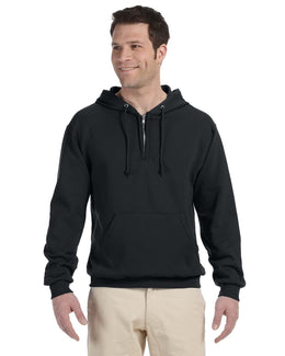 Jerzees 50/50 Quarter-Zip Pullover Hoodie 994MR | Black - Front