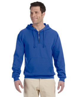 Jerzees 50/50 Quarter-Zip Pullover Hoodie 994MR | Royal - Front