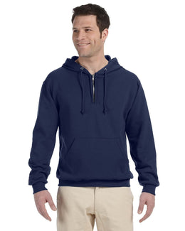 Jerzees 50/50 Quarter-Zip Pullover Hoodie 994MR | J Navy - Front