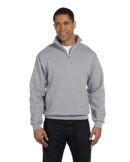 Jerzees NuBlend 50/50 Quarter-Zip Cadet Collar Sweatshirt 995M | Oxford - Front