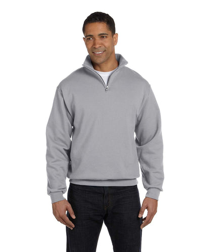 Jerzees NuBlend 50/50 Quarter-Zip Cadet Collar Sweatshirt 995M | Oxford - Front