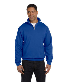 Jerzees NuBlend 50/50 Quarter-Zip Cadet Collar Sweatshirt 995M | Royal - Front