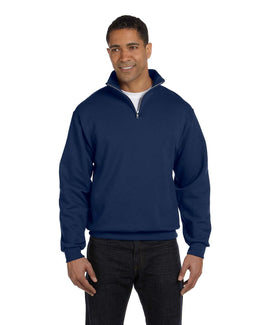 Jerzees NuBlend 50/50 Quarter-Zip Cadet Collar Sweatshirt 995M | J Navy - Front