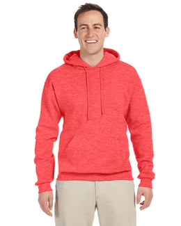 Jerzees 50/50 Hooded Sweatshirt 996 | Retro Hth Coral - Front