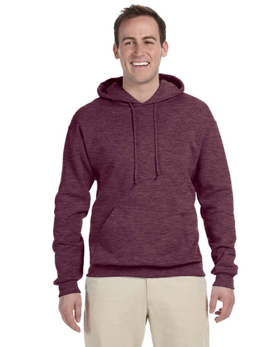Jerzees 50/50 Hooded Sweatshirt 996 | Vint Hth Maroon - Front
