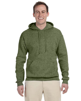 Jerzees 50/50 Hooded Sweatshirt 996 | Military Grn Hth - Front