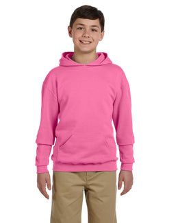 Jerzees Youth 50/50 Fleece Hooded Sweatshirt 996Y | Neon Pink - Front