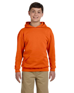 Jerzees Youth 50/50 Fleece Hooded Sweatshirt 996Y | Safety Orange - Front