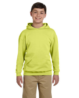 Jerzees Youth 50/50 Fleece Hooded Sweatshirt 996Y | Safety Green - Front