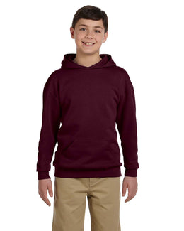 Jerzees Youth 50/50 Fleece Hooded Sweatshirt 996Y | Maroon - Front