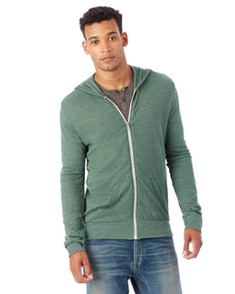 Alternative Unisex Eco-Jersey Zip Hoodie AA1970 | Eco Tr Dusty Pne - Front
