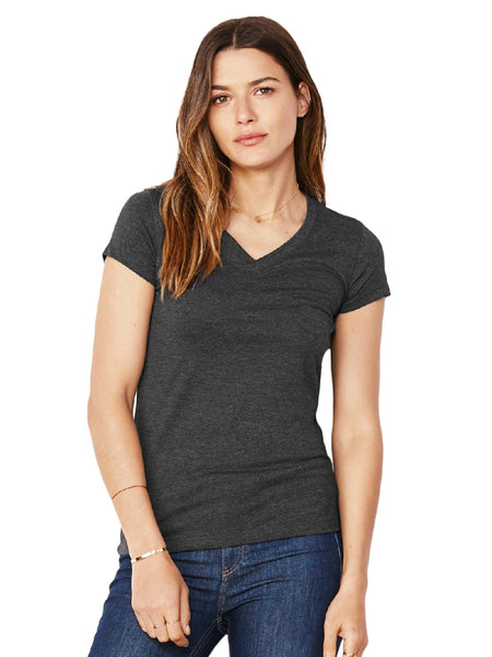 Bella+Canvas Ladies Short Sleeve V-Neck T-Shirt – CheapesTees