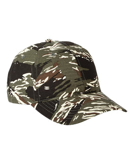 Big Accessories Unstructured Camo Hat BX018 | Rpstp Tiger Camo - Front