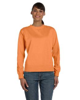 Comfort Colors Ladies Garment-Dyed Crewneck Sweatshirt C1596 | Flo Blue - Front
