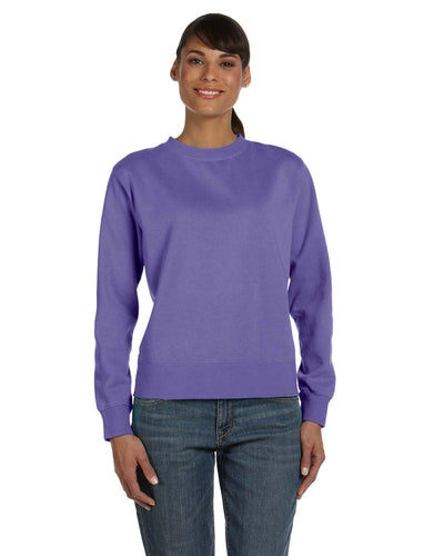 Comfort Colors Ladies Garment-Dyed Crewneck Sweatshirt C1596 | Violet - Front