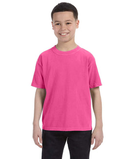 Comfort Colors Youth Garment-Dyed T-Shirt C9018 | Peony - Front