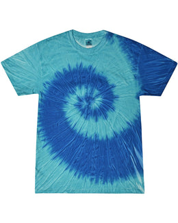 Tie-Dye Youth 100% Cotton Tie-Dyed T-Shirt CD100Y | Stella Blue - Front