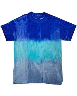 Tie-Dye 100% Cotton Tie Dye T-Shirt CD100 | Blue Sky - Front