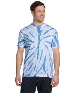 Tie-Dye 100% Cotton Tie-Dyed T-Shirt CD110 | Twst Carolin Blu - Front