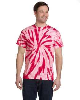 Tie-Dye 100% Cotton Tie-Dyed T-Shirt CD110 | Twist Red - Front