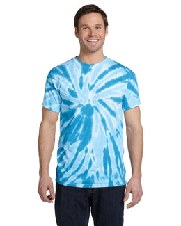 Tie-Dye 100% Cotton Tie-Dyed T-Shirt CD110 | Twist Turquoise - Front