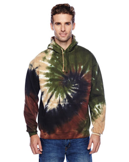 Tie-Dye Pullover Hoodie CD877 | Camo Swirl - Front