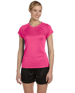 Champion Ladies Double Dry Performance T-Shirt CW23 | Wow Pink - Front