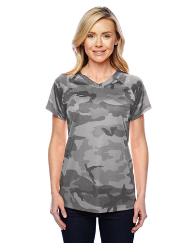 Champion Ladies Double Dry Performance T-Shirt CW23 | Stone Gray Camo - Front