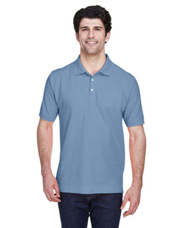 Devon & Jones Fine Pima Pique Polo Shirt D100 | Slate Blue - Front