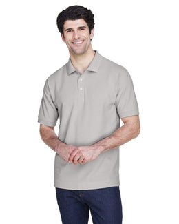 Devon & Jones Fine Pima Pique Polo Shirt D100 | Silver - Front