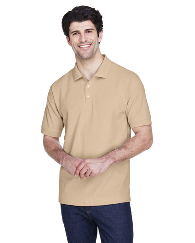Devon & Jones Fine Pima Pique Polo Shirt D100 | Stone - Front