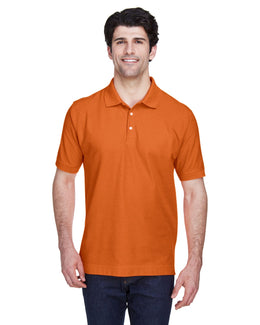 Devon & Jones Fine Pima Pique Polo Shirt D100 | Deep Orange - Front