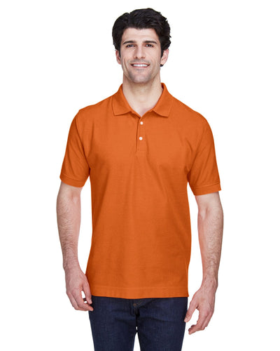 Devon & Jones Fine Pima Pique Polo Shirt D100 | Deep Orange - Front