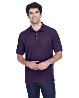 Devon & Jones Fine Pima Pique Polo Shirt D100 | Deep Purple - Front