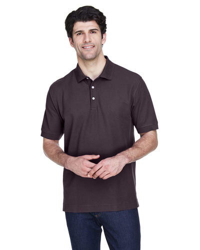 Devon & Jones Fine Pima Pique Polo Shirt D100 | Espresso - Front