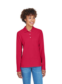 Devon & Jones Ladies Long Sleeve Polo Shirt