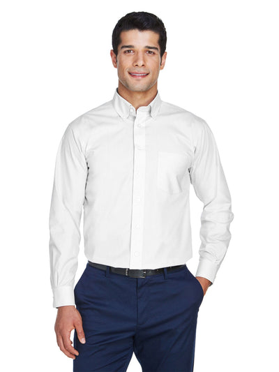 Devon & Jones Crown Woven Collection Solid Broadcloth Shirt