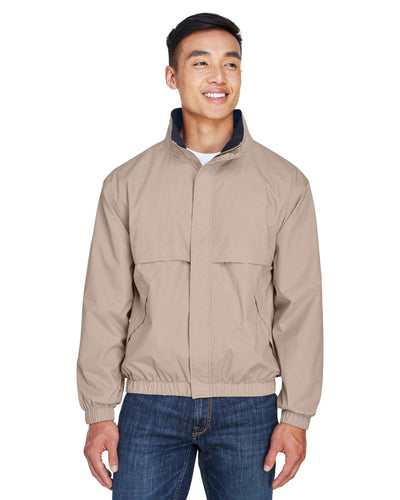 Devon & Jones Clubhouse Jacket D850 | Khaki/ Navy - Front