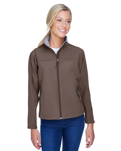 Devon & Jones Ladies Soft Shell Jacket D995W | Brown - Front
