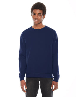 American Apparel Unisex Flex Fleece Drop Shoulder Pullover Crewneck F496W | Navy - Front