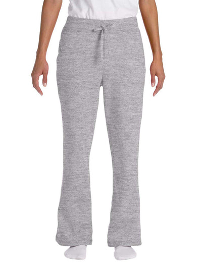 Gildan Ladies Heavy Blend 50/50 Open-Bottom Sweatpants G184FL | Forest Green - Front