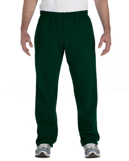 Gildan Heavy Blend 50/50 Open-Bottom Sweatpants G184 | Forest Green - Front