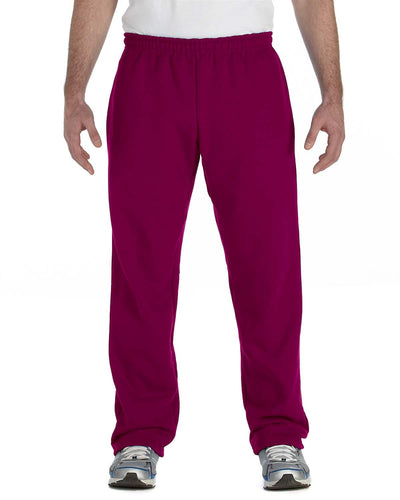 Gildan Heavy Blend 50/50 Open-Bottom Sweatpants G184 | Maroon - Front