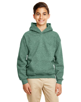 Gildan Youth Lightweight 50/50 Hoodie G185B | Hth Sp Drk Green - Front