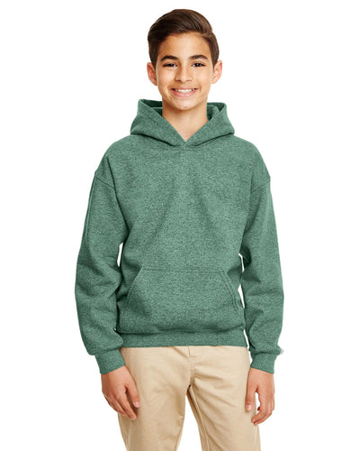 Gildan Youth Lightweight 50/50 Hoodie G185B | Hth Sp Drk Green - Front