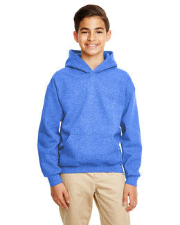 Gildan Youth Lightweight 50/50 Hoodie G185B | Hthr Sport Royal - Front