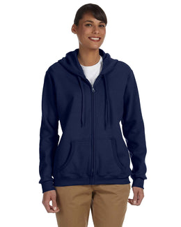 Gildan Ladies Heavy Blend 50/50 Full-Zip Hooded Sweatshirt G186FL | Navy - Front