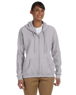 Gildan Ladies Heavy Blend 50/50 Full-Zip Hooded Sweatshirt G186FL | Sport Grey - Front
