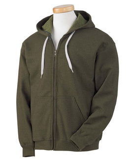 Gildan Heavy Blend Vintage Full-Zip Hooded Sweatshirt G187 | Moss - Front